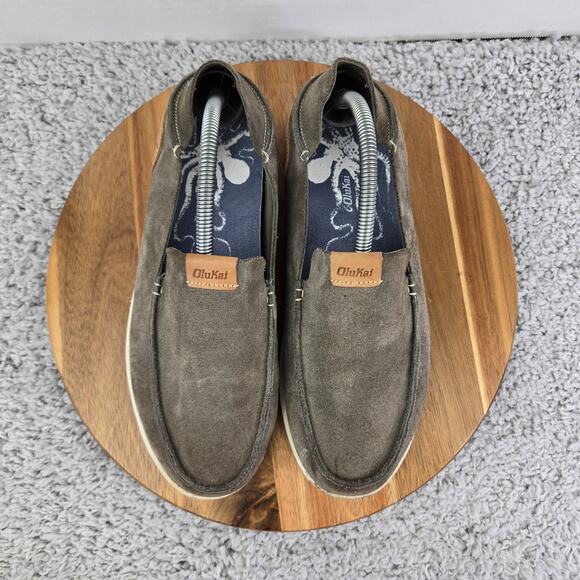Olukai Mens 9M Nalukai Kala Slip On Gray Casual Lifestyle Daily Comfort Loafer main image 10